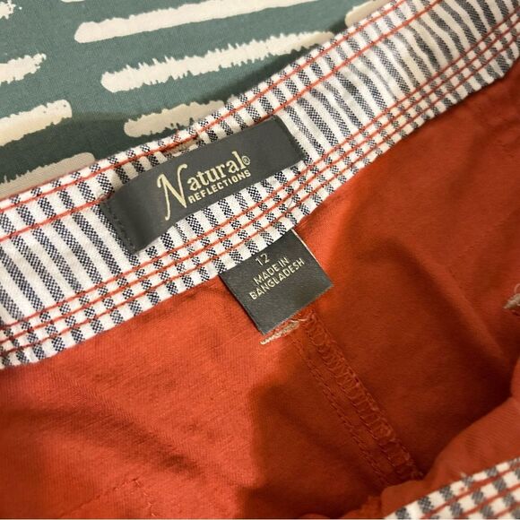 Natural Reflections Shorts Burnt Orange Size 12 NWOT - Picture 4 of 5